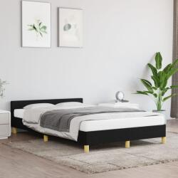 vidaXL fekete szövet ágykeret matrac nélkül 120x200 cm (347401)