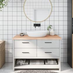 vidaXL kezeletlen tömör fa fürdőszobai pult 120x50x(2-4) cm (3156045)