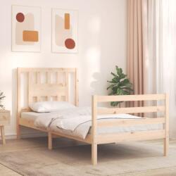 vidaXL tömör fa ágykeret fejtámlával 100 x 200 cm (3194561)