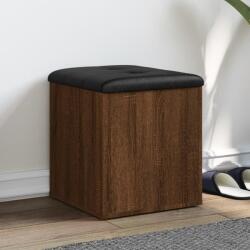 vidaXL barna tölgy színű szerelt fa tárolópad 42 x 42 x 45 cm (835039) - vidaxl