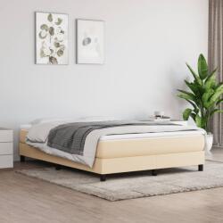 vidaXL krémszínű szövet rugós ágy matraccal 160 x 200 cm (3144090)