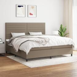 vidaXL tópszínű szövet rugós ágy matraccal 200 x 200 cm (3141885)