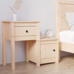 vidaXL tömör fenyőfa éjjeliszekrény 79, 5 x 38 x 65, 5 cm (814539) - vidaxl