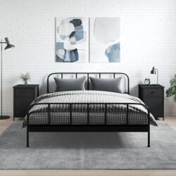 vidaXL 2 db fekete szerelt fa éjjeliszekrény 40 x 42 x 60 cm (825904)