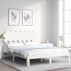 vidaXL fehér tömör fenyőfa ágy matrac nélkül 140x190 cm (3193707)