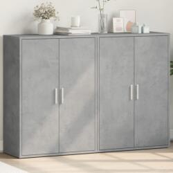 vidaXL 2 db betonszürke szerelt fa tálalószekrény 60 x 31 x 84 cm (3276570)