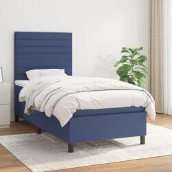 vidaXL kék szövet rugós ágy matraccal 80 x 200 cm (3141815)