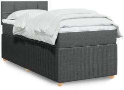 vidaXL sötétszürke szövet rugós ágy matraccal 100 x 200 cm (3287368)