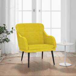 vidaXL sárga bársonyfotel 63 x 76 x 80 cm (351441)