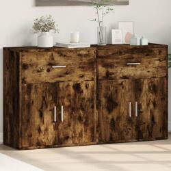 vidaXL 2 db füstös tölgy színű szerelt fa tálalószekrény 60x31x70 cm (3276550)