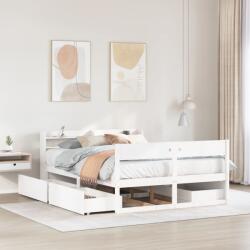 vidaXL fehér tömör fenyőfa ágy matrac nélkül 150 x 200 cm (3307120)