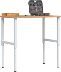 vidaXL tömör bükkfa négyszög alakú munkapad 100 x 60 x (71, 5-98) cm (3309706)