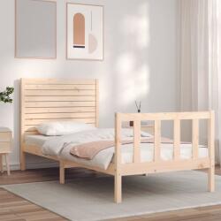 vidaXL tömör fa ágykeret fejtámlával Small Single (3193166)