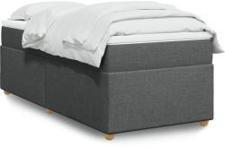 vidaXL sötétszürke szövet rugós ágy matraccal 90x190 cm (3285339)
