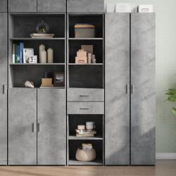 vidaXL betonszürke szerelt fa magasszekrény 45 x 42, 5 x 185 cm (3281451) - vidaxl
