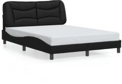 vidaXL fekete műbőr ágykeret LED-világítással 120 x 200 cm (3213920)