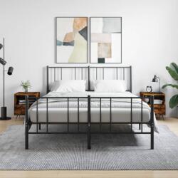 vidaXL 2 db füstös tölgy színű szerelt fa éjjeliszekrény 40x35x47, 5 cm (827383)