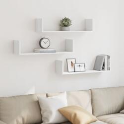 vidaXL 3 db fehér szerelt fa fali polc 80 x 18 x 18 cm (853290) - vidaxl