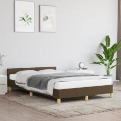 vidaXL sötétbarna szövet ágykeret matrac nélkül 120x200 cm (347402)