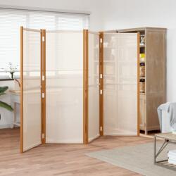 vidaXL fehér 4 paneles térelválasztó 280x180 cm (319184)
