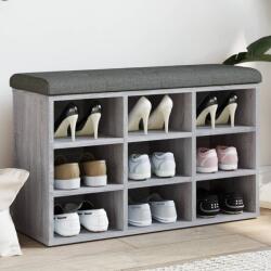 vidaXL szürke sonoma színű szerelt fa cipőtároló pad 82 x 32 x 50 cm (835108) - vidaxl