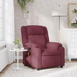 vidaXL bordó dönthető szövet masszázsfotel (373551)