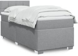 vidaXL világosszürke szövet rugós ágy matraccal 90x190 cm (3288043)