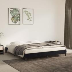vidaXL fekete bársony ágykeret matrac nélkül 180 x 200 cm (346990)