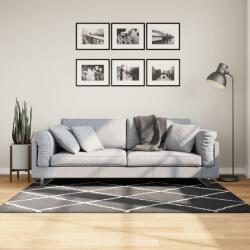 vidaXL PAMPLONA fekete és krém bolyhos modern szőnyeg 120 x 170 cm (375410)