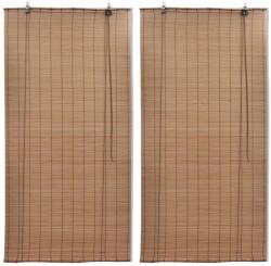 vidaXL 2 db barna bambusz redőny 100 x 160 cm (3057519)