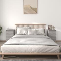 vidaXL 2 db szürke sonoma színű éjjeliszekrény 40 x 35 x 70 cm (819705)