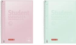 Brunnen A4 80 lapos pasztell menta és pink kockás spirálfüzet (106732896)