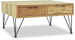 vidaXL tömör tíkfa dohányzóasztal 80 x 80 x 40 cm (244574) - vidaxl