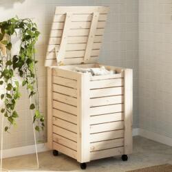 vidaXL RANA tömör fenyőfa szennyeskosár kerekekkel 45 x 45 x 64 cm (4002325)