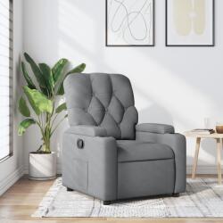 vidaXL világosszürke szövet dönthető fotel (372479)