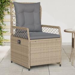 vidaXL 2 db bézs polyrattan dönthető kerti szék (368664)