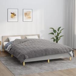 vidaXL szürke szövet súlyozott takaró 200 x 200 cm 13 kg (350779)