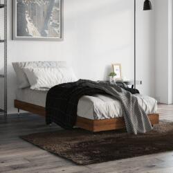 vidaXL barna tölgy színű szerelt fa ágykeret matrac nélkül 75x190 cm (832212)