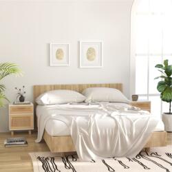vidaXL 2 db fehér természetes rattan éjjeliszekrény (345607)