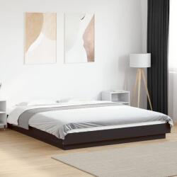 vidaXL fekete szerelt fa ágykeret 160 x 200 cm (3281176) - vidaxl