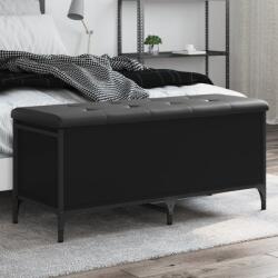 vidaXL fekete szerelt fa tárolópad 102 x 42 x 45 cm (835147) - vidaxl