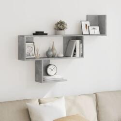 vidaXL betonszürke szerelt fa fali polc 100 x 15 x 70 cm (853194)