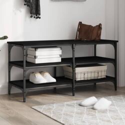 vidaXL fekete szerelt fa cipőpolc 100x38, 5x49 cm (839043) - vidaxl