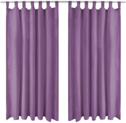 vidaXL 2 db lila mikroszatén függöny karikákkal 140 x 175 cm (132225)