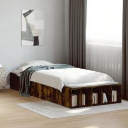 vidaXL füstös tölgy színű szerelt fa ágykeret 90 x 200 cm (3280612)