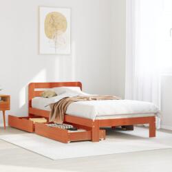 vidaXL viaszbarna tömör fenyőfa ágy matrac nélkül 90 x 200 cm (3309838)
