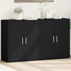 vidaXL 2 db fekete szerelt fa tálalószekrény 60 x 31 x 70 cm (3276540)