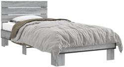 vidaXL sonoma tölgyszínű szerelt fa és fém ágykeret 100 x 200 cm (845740)