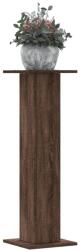 vidaXL 2 db barna tölgy szerelt fa növénytartó állvány 30 x 30 x 95 cm (3307879) - vidaxl