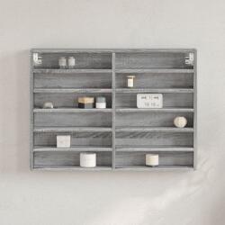 vidaXL szürke sonoma színű szerelt fa vitrinszekrény 80 x 8, 5 x 58 cm (847959) - vidaxl